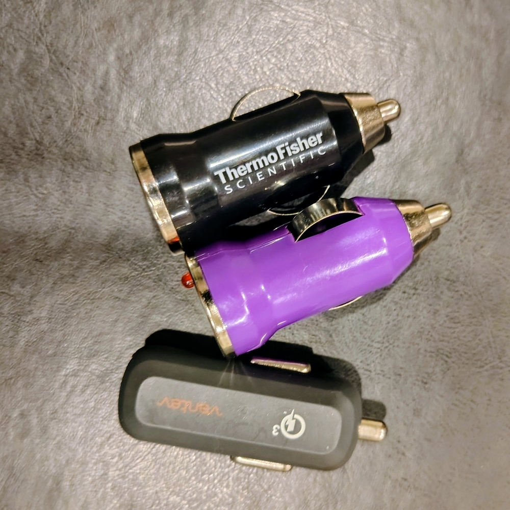 Black and Purple Car Chargers 3